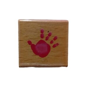 Pink Handprint Home Design Stamp